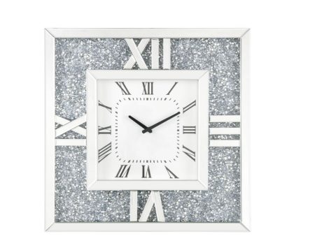 Noralie - Wall Clock - Mirrored & Faux Diamonds - 24  For Discount