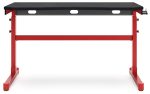 Lynxtyn - Red   Black - Adjustable Height Desk For Cheap