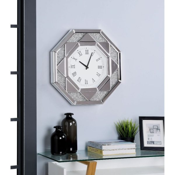 Maita - Wall Clock - Mirrored & Faux Gems For Sale