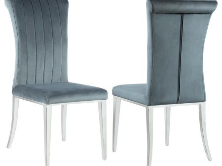 Beaufort - Upholstered Dining Side Chair (Set of 2) - Steel Gray on Sale