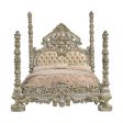 Danae - Eastern King Bed - PU, Champagne & Gold Finish Cheap