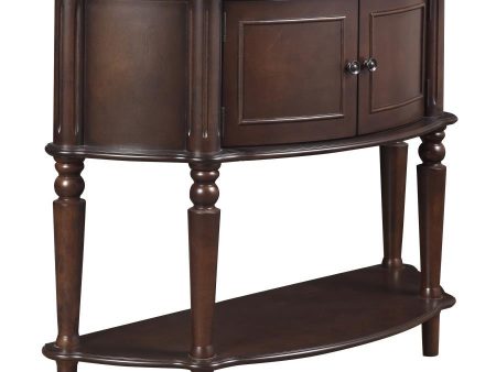 Brenda - 2 Door Demilune Wood Entryway Console Table - Brown on Sale