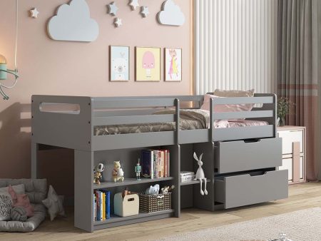 Fabiana - Twin Loft Bed - Gray Finish For Cheap