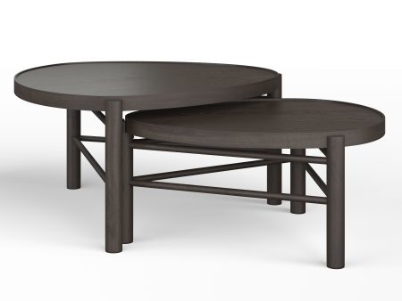 Hadleigh Black - Shaped Nesting Cocktail Table - Coffee Bean Online Sale