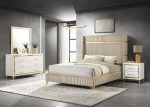 Lucia - Bedroom Set With Upholstered Wingback Panel Bed on Sale