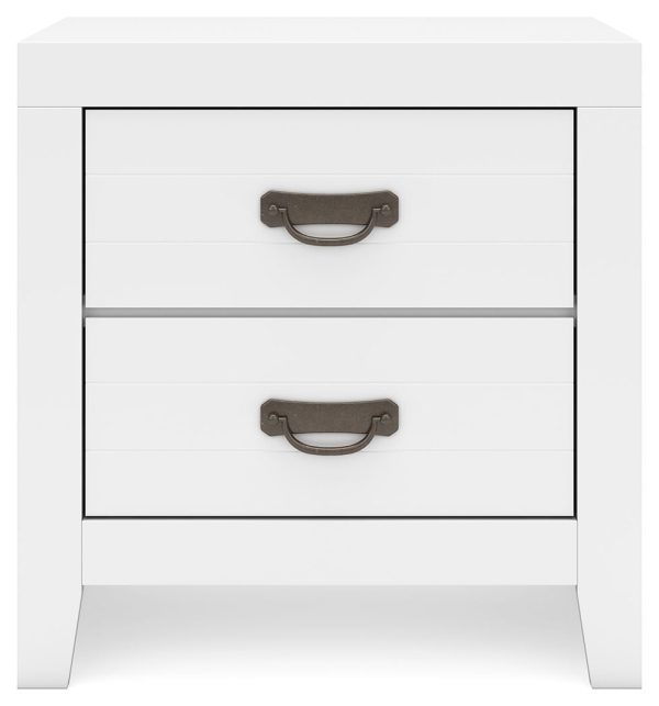 Binterglen - White - Two Drawer Night Stand Cheap