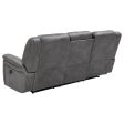 Conrad - Upholstered Padded Arm Motion Sofa - Gray For Sale