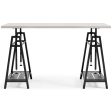 Bayflynn - White   Black - Adjustable Height Desk Cheap