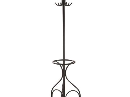 Kiefer - 12 Hook Freestanding Metal Coat Rack Hat Hanger - Black For Sale