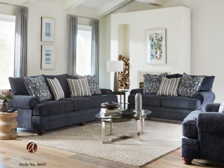 Abbott - Indeigo Blue - 2pc Sofa & Love seat Collection Fashion