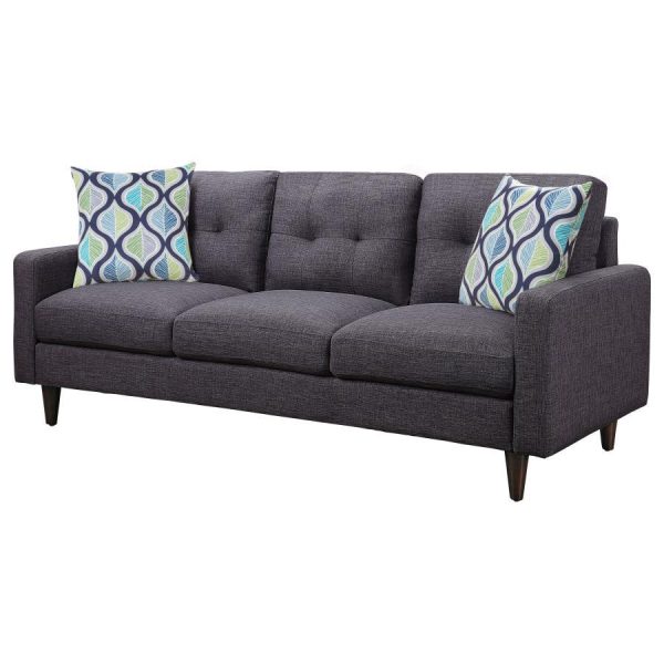 Watsonville - Upholstered Track Arm Tufted Sofa - Gray Discount