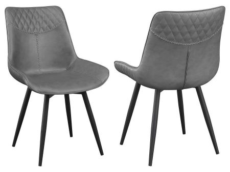 Brassie - Upholstered Swivel Dining Side Chair (Set of 2) - Gray For Discount