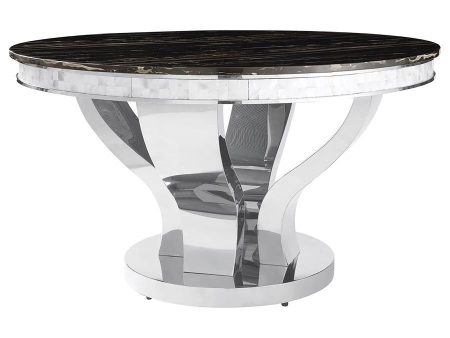 Anchorage - Round Glass Top Dining Table - Chrome Sale