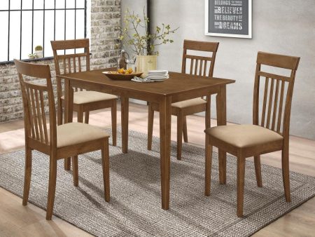 Robles - 5 Piece Rectangular Dining Table Set - Chestnut Online