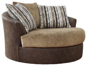 Alesbury - Chocolate - Oversized Swivel Accent Chair Sale