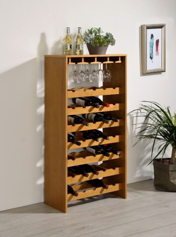 Hanzi - Wine Cabinet - Oak Finish Online Hot Sale