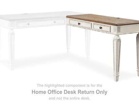 Realyn - White   Brown - Home Office Desk Return For Discount