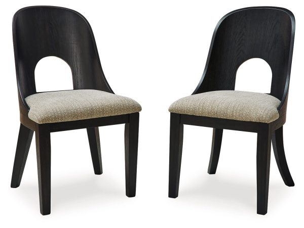 Rowanbeck - Gray   Black - Dining Upholstered Side Chair (Set of 2) For Sale