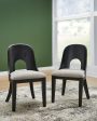 Rowanbeck - Gray   Black - Dining Upholstered Side Chair (Set of 2) For Sale