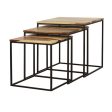 Belcourt - 3 Piece Square Nesting Tables - Natural And Black Hot on Sale