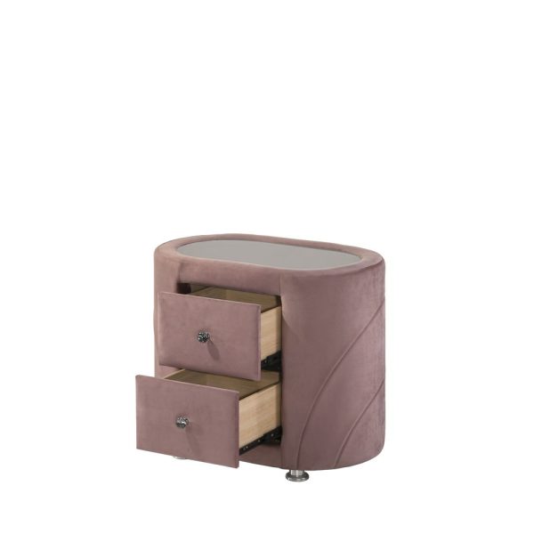 Salonia - Nightstand - Pink Velvet For Cheap