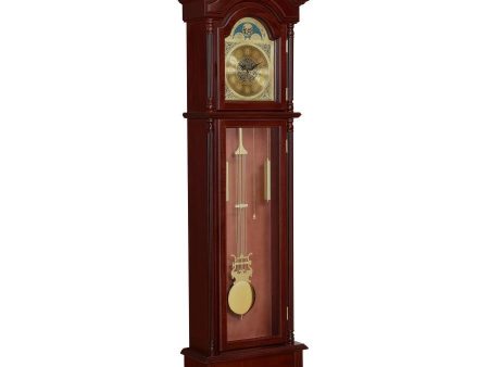 Diggory - Grandfather Clock With Adjustable Chime - Brown Red Online Hot Sale