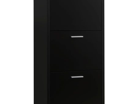 Vivian - 3-Drawer Engineered Wood Shoe Cabinet - Black Supply