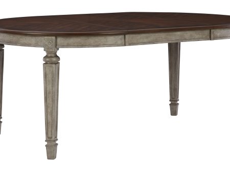 Lodenbay - Antique Gray - Oval Dining Room Extension Table For Sale