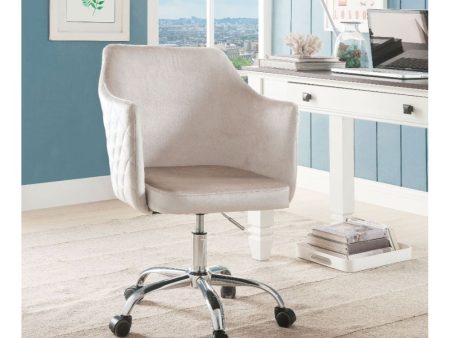 Cosgair - Office Chair - Champagne Velvet & Chrome Online