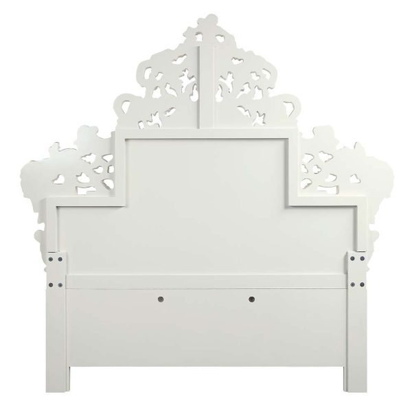 Vanaheim - Eastern King Bed - Beige PU & Antique White Finish Supply