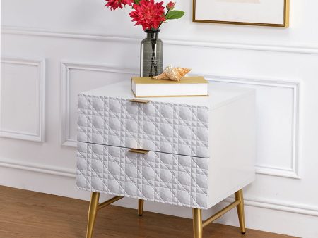 Maisey II - Nightstand - White & Gold on Sale