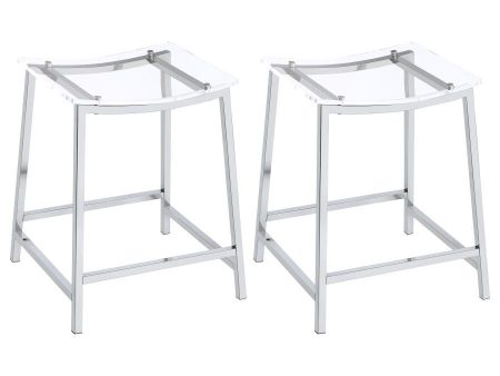 Jovani - Acrylic Backless Bar Stools (Set of 2) Fashion