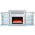 Noralie - Fireplace - Mirrored & Faux Diamonds Online Sale