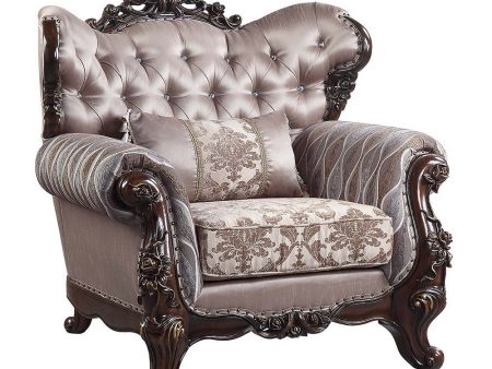 Benbek - Chair - Fabric & Antique Oak Finish Discount