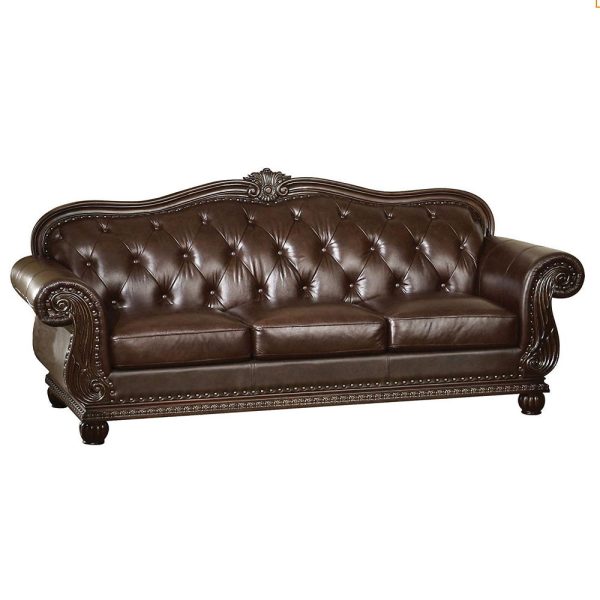 Anondale - Sofa - Espresso Top Grain Leather Match Online