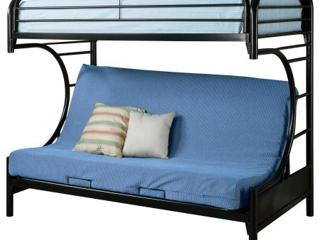 Montgomery - Metal Twin Over Futon Bunk Bed - Black For Cheap