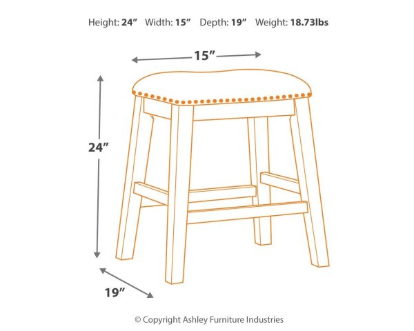 Caitbrook - Gray - Upholstered Stool (Set of 2) on Sale