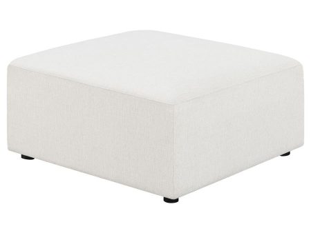 Freddie - Square Upholstered Ottoman - Pearl Online Sale