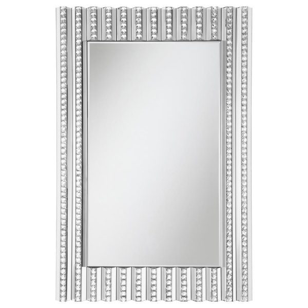 Aideen - Acrylic Crystal Wall Mirror - Silver Online Sale