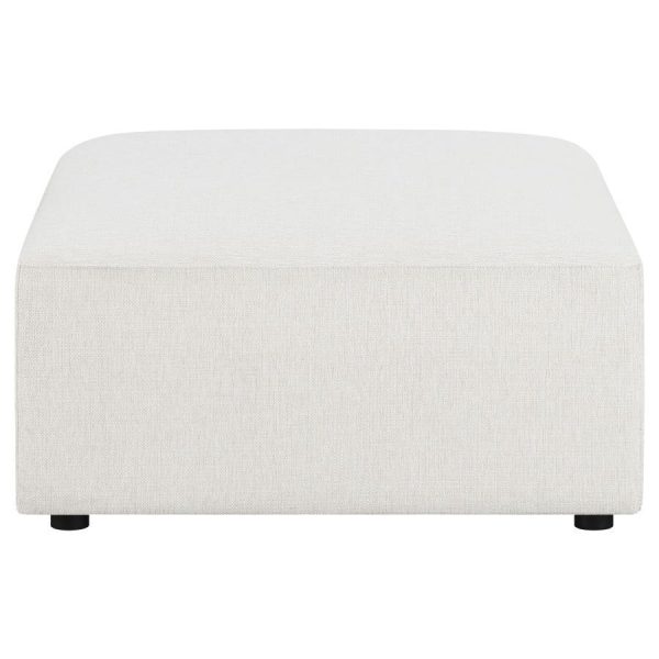 Freddie - Square Upholstered Ottoman - Pearl Online Sale