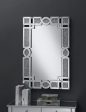 Jackie - Acrylic Crystal Frame Wall Mirror - Silver Discount