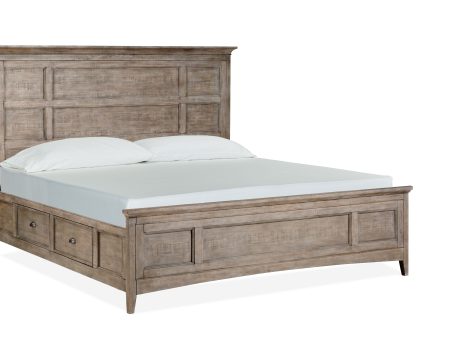 Paxton Place - Complete Panel Bed With Storage Rails For Discount