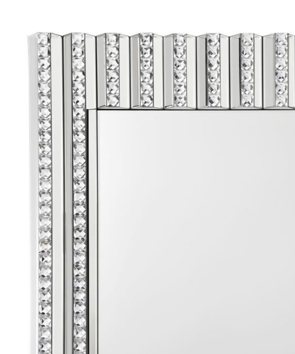 Aideen - Acrylic Crystal Wall Mirror - Silver Online Sale