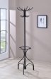 Kiefer - 12 Hook Freestanding Metal Coat Rack Hat Hanger - Black For Sale