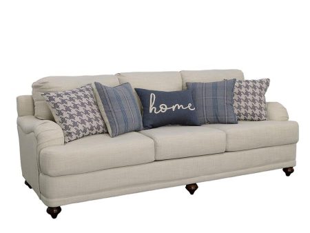 Glenn - Upholstered English Arm Sofa - Light Gray And Blue Cheap