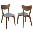 Alfredo - Dining Side Chair (Set of 2) - Gray And Natural Walnut Hot on Sale