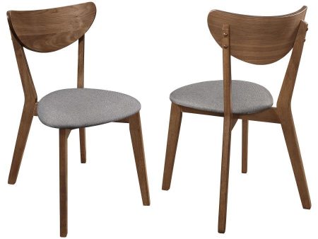 Alfredo - Dining Side Chair (Set of 2) - Gray And Natural Walnut Hot on Sale