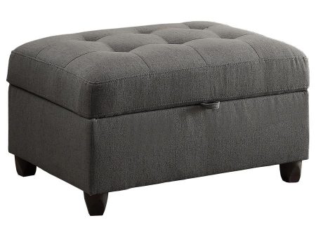 Stonenesse - Rectangular Upholstered Storage Ottoman - Gray Online now