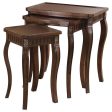 Daphne - 3 Piece Rectangular Wood Nesting Table Set - Warm Brown Fashion