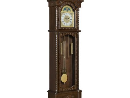 Cedric - Grandfather Clock With Adjustable Chime - Golden Brown Online Hot Sale